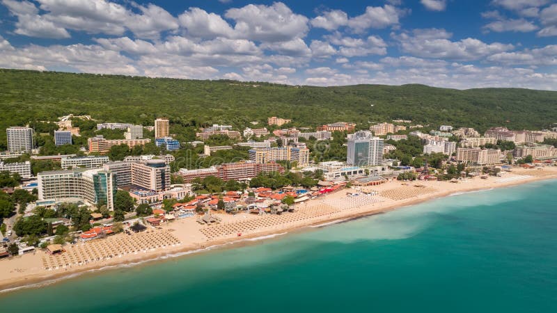 Golden Sands Beach Varna Bulgaria May 19 2017 Aerial View Of The