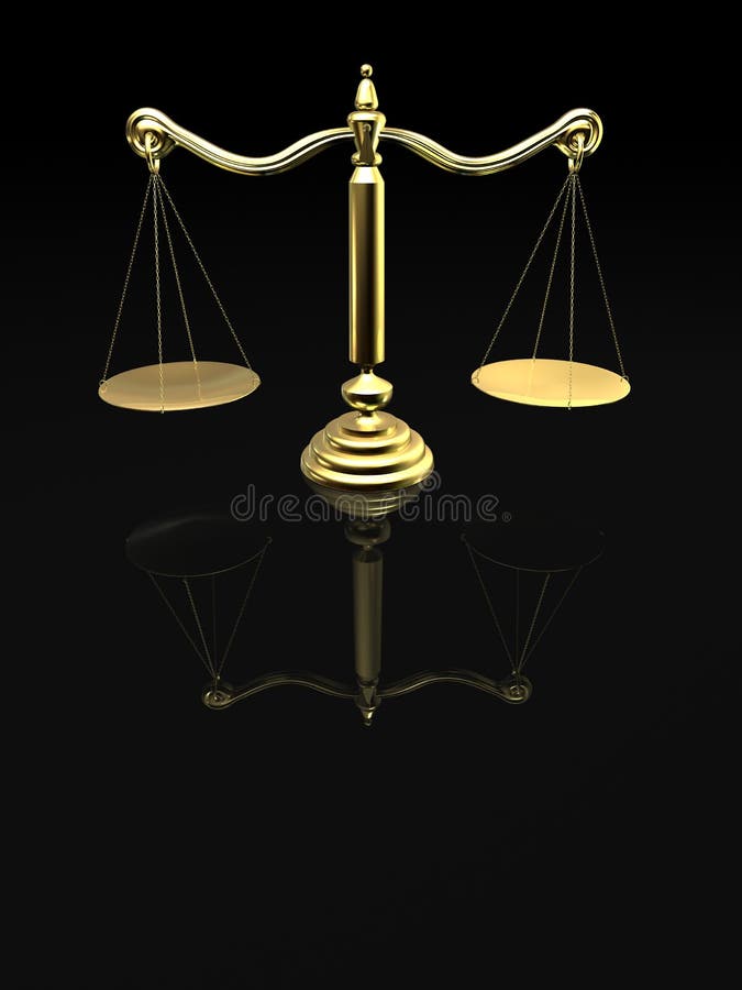 Golden scale royalty free illustration