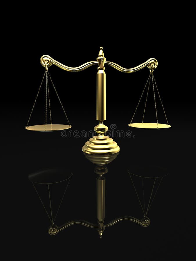 Golden scale royalty free illustration