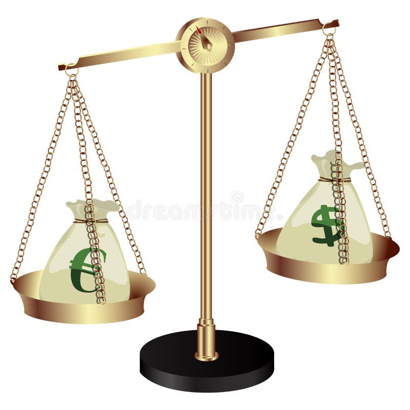 Golden scale vector illustration