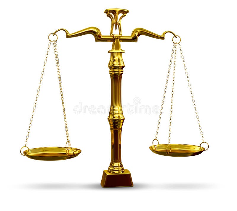 Golden scale vector illustration