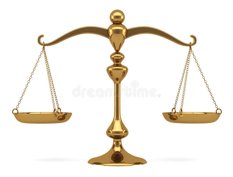 Golden scale vector illustration