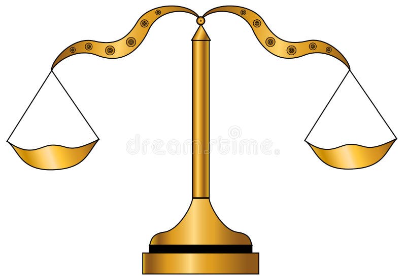 Golden scale royalty free illustration