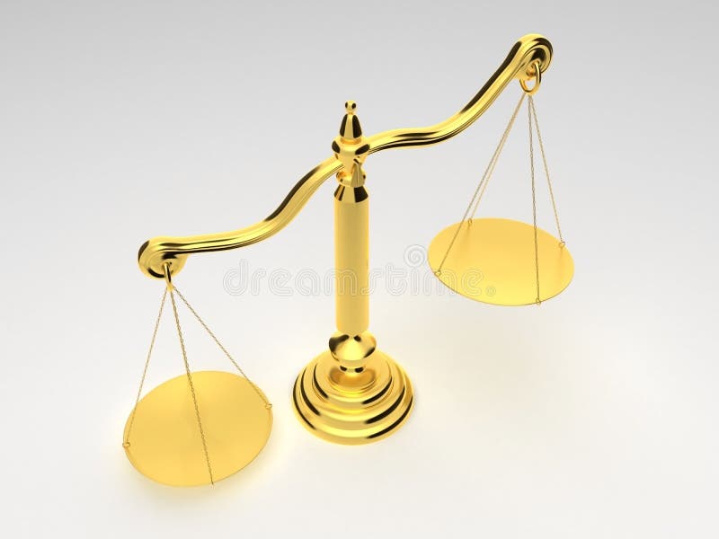 Golden scale royalty free illustration