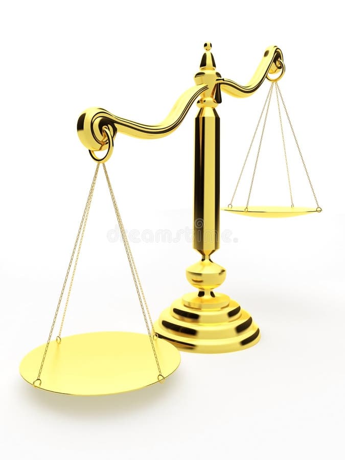 Golden scale vector illustration