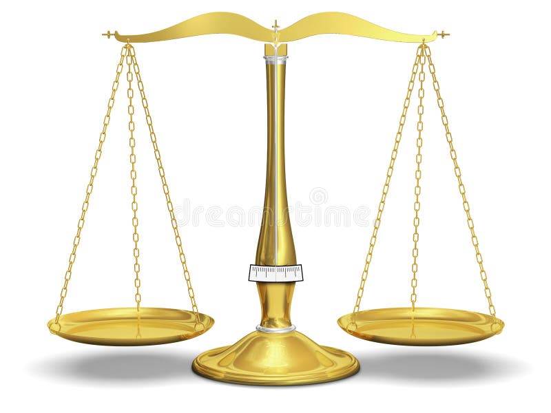 Golden scale stock illustration