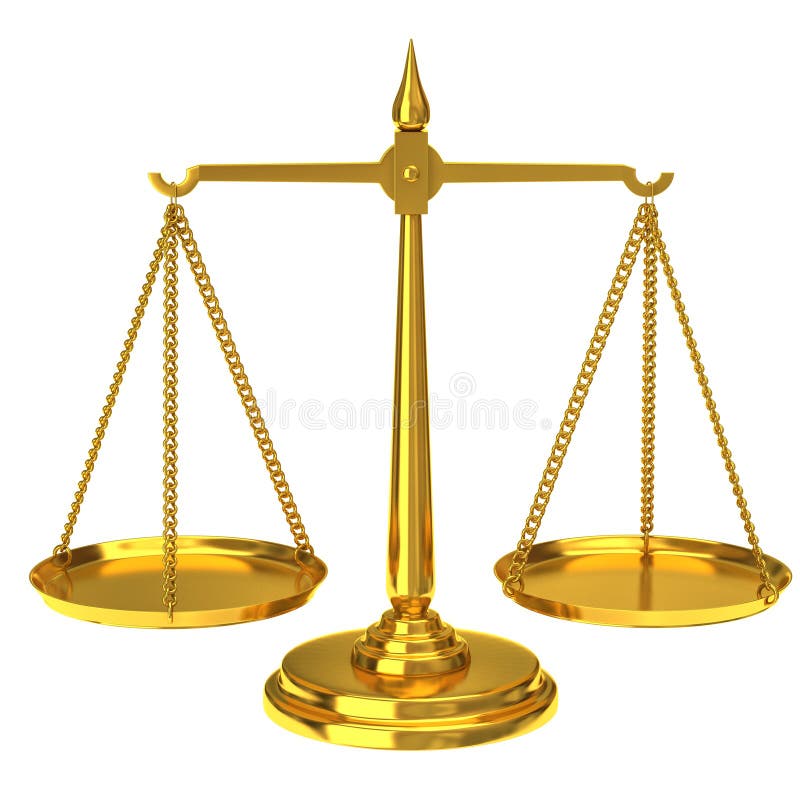 Golden Scales of justice