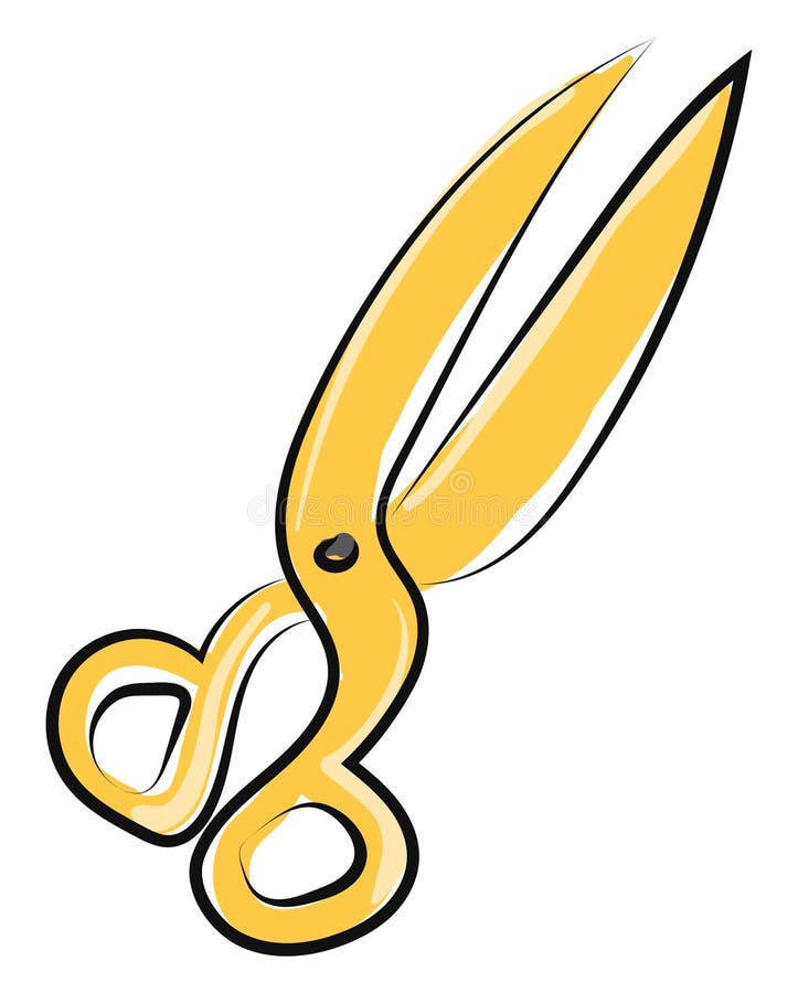 Golden Scissors, Illustration, Vector Stock Vector Illustration of background, symbol 160172897