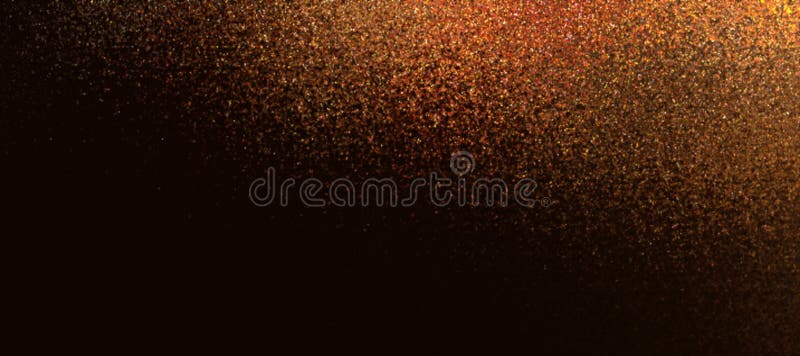 Golden shimmer grains on brown backgroun. Festive luxury banner. stock photography Golden shimmer grains on brown backgroun. Festive luxury banner. stock photography