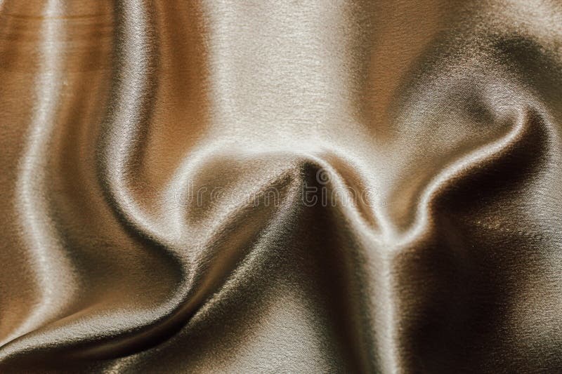 Golden Shiny Texture of Silk Satin Satin with Folds. Stock Image Image of cloth, beautiful