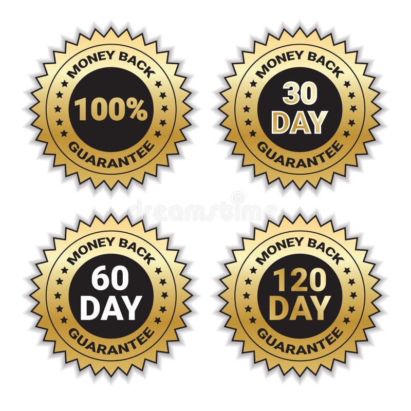 Golden Money Back Guarantee Badge Stock Illustrations – 847 Golden ...