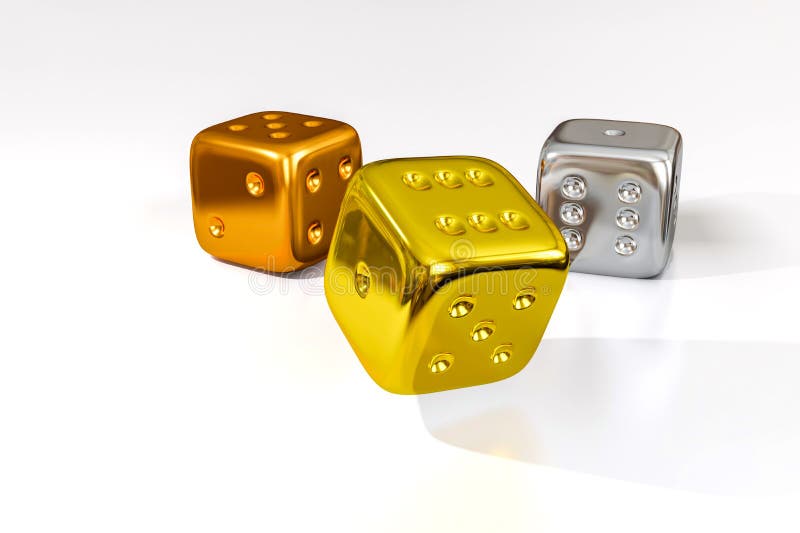 Silver Dice Stock Illustration Illustration Of Falling