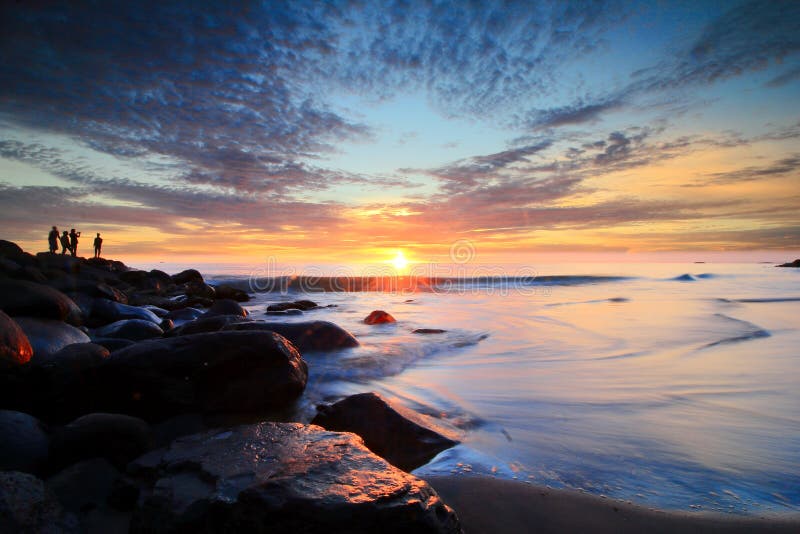 Golden sky sunset at Padang