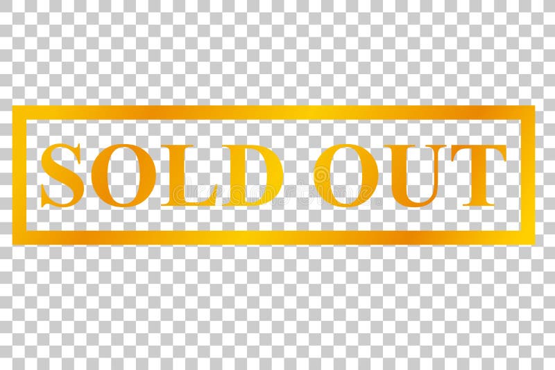 Golden Stamp, Sold Out, at Transparent Effect Background