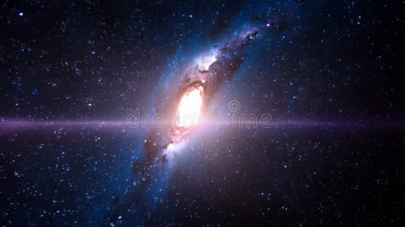 Golden Star Cluster Cosmic Nebula. Una vista espansiva e accattivante di un cluster a stella dorata brillante e di un set di nebul royalty illustrazione gratis