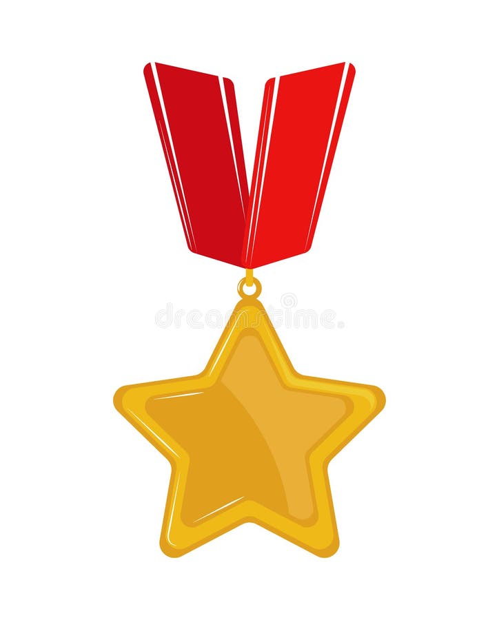 No 1 Star Medal stock vector. Illustration of good, victory 35927953