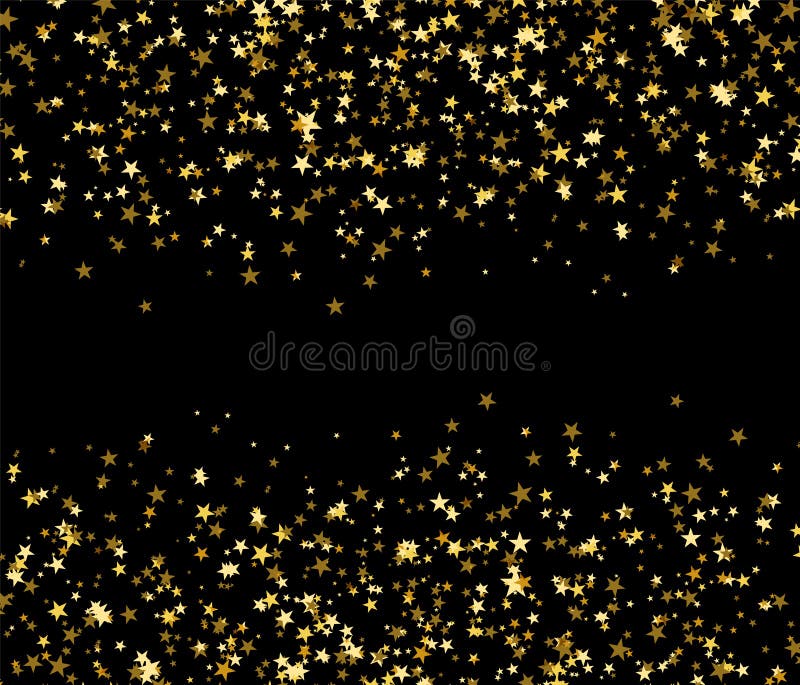 Golden Stars with Blank Space in the Center, Brilliant Shine. Stock ...