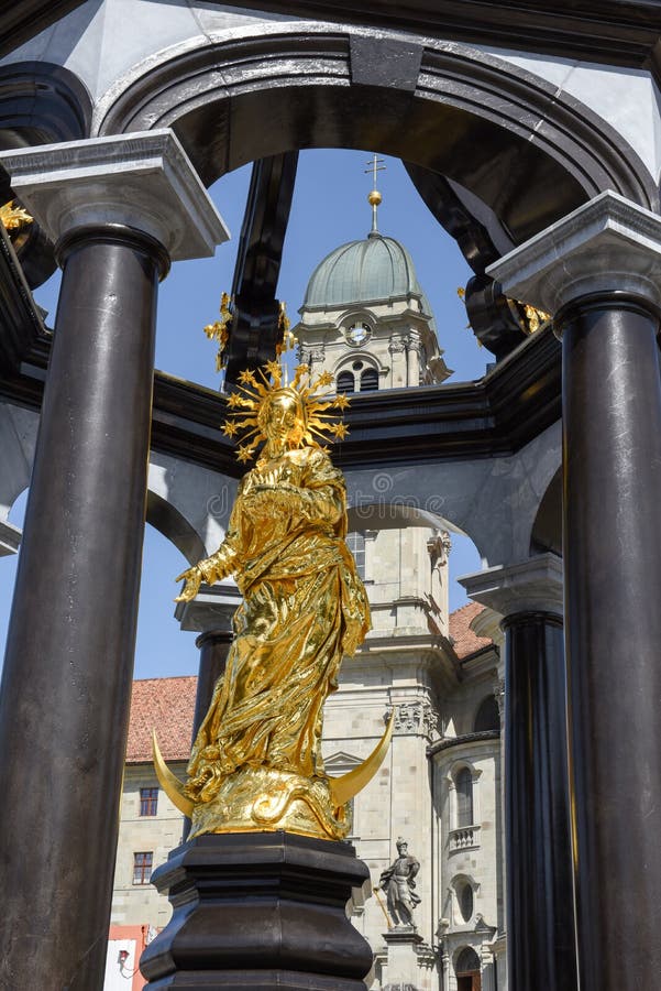 Benedictine Abbey of Einsiedeln, Switzerland Stock Image Image of