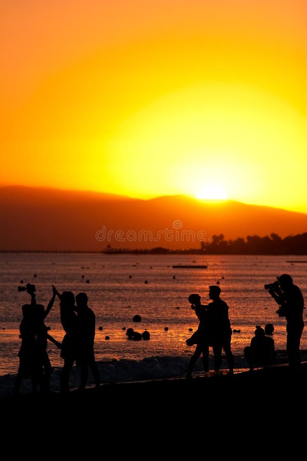 GOLDEN SUNSET ON THE BEACH