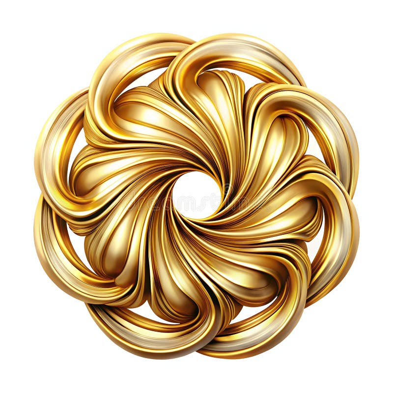Golden swistract på vitt vektor illustrationer