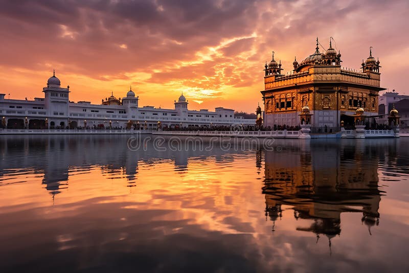 The Golden Temple, also known as Sri Harmandir Sahib, is a stunning Sikh temple located in Amritsar, India. Its golden exterior and serene reflection in the surrounding lake make it a breathtaking sight. It is considered the holiest place in Sikhism and attracts millions of visitors every year. The Golden Temple, also known as Sri Harmandir Sahib, is a stunning Sikh temple located in Amritsar, India. Its golden exterior and serene reflection in the surrounding lake make it a breathtaking sight. It is considered the holiest place in Sikhism and attracts millions of visitors every year.