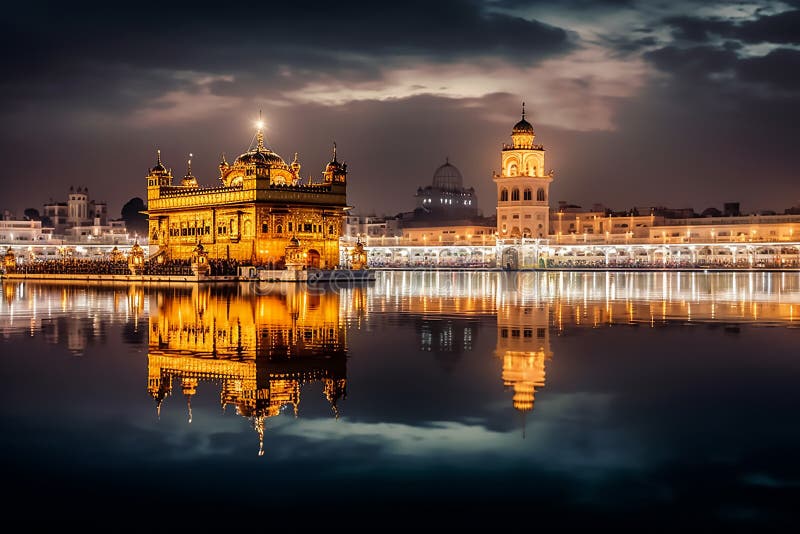 The Golden Temple, also known as Sri Harmandir Sahib, is a stunning Sikh temple located in Amritsar, India. Its golden exterior and serene reflection in the surrounding lake make it a breathtaking sight. It is considered the holiest place in Sikhism and attracts millions of visitors every year. The Golden Temple, also known as Sri Harmandir Sahib, is a stunning Sikh temple located in Amritsar, India. Its golden exterior and serene reflection in the surrounding lake make it a breathtaking sight. It is considered the holiest place in Sikhism and attracts millions of visitors every year.