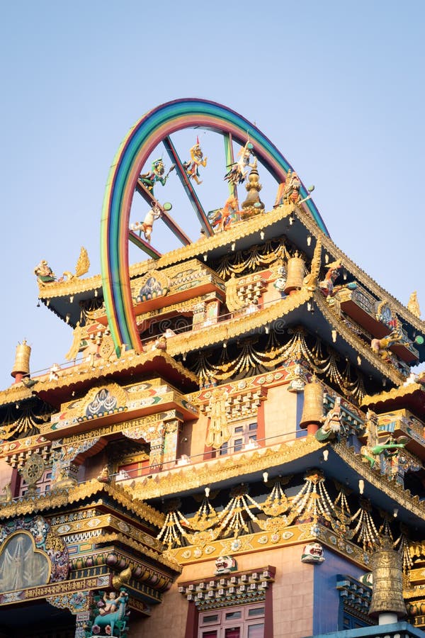 Golden Temple In Namdroling Monastery In Bylakuppe Coorg Karnataka Stock Image Image Of 