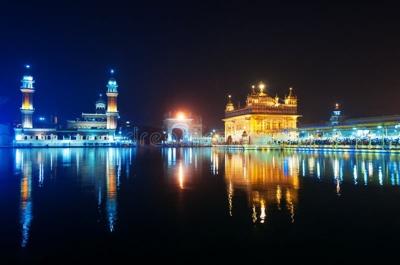 Golden Temple at Night. Amritsar. India Stock Photo - Image of golden,  holy: 50429556