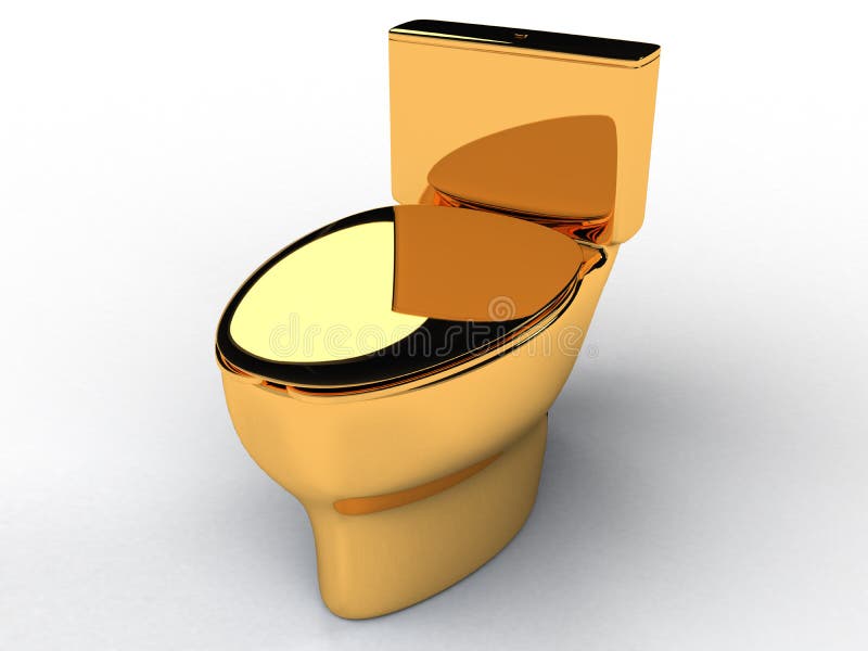 Golden Toilet Bowl 5 Stock Images Image 32577404