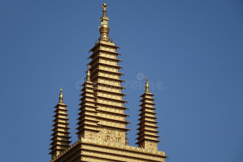 Golden tower in Jingan Temple