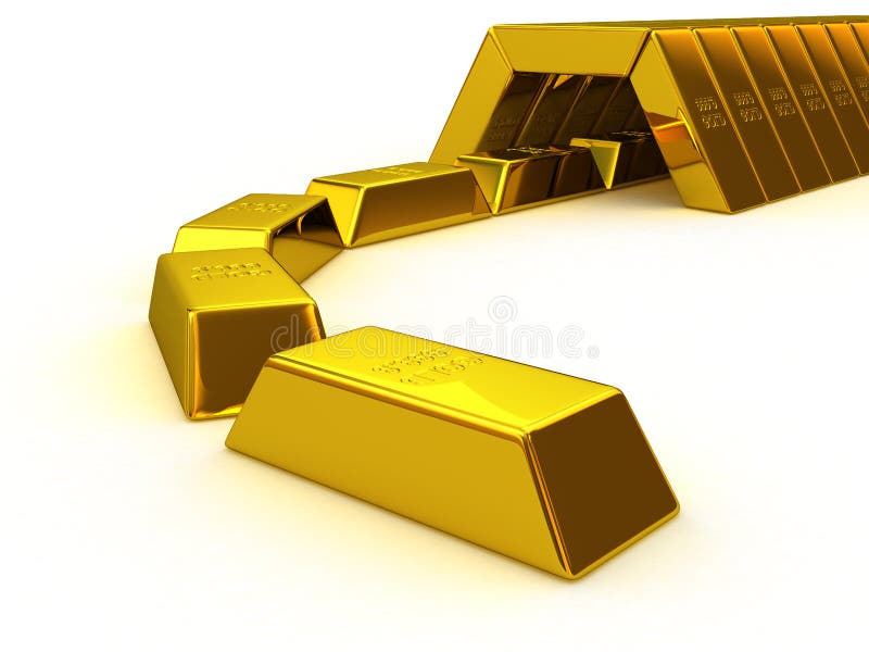 Bars of gold stock vector. Illustration of objects, solid 2476255