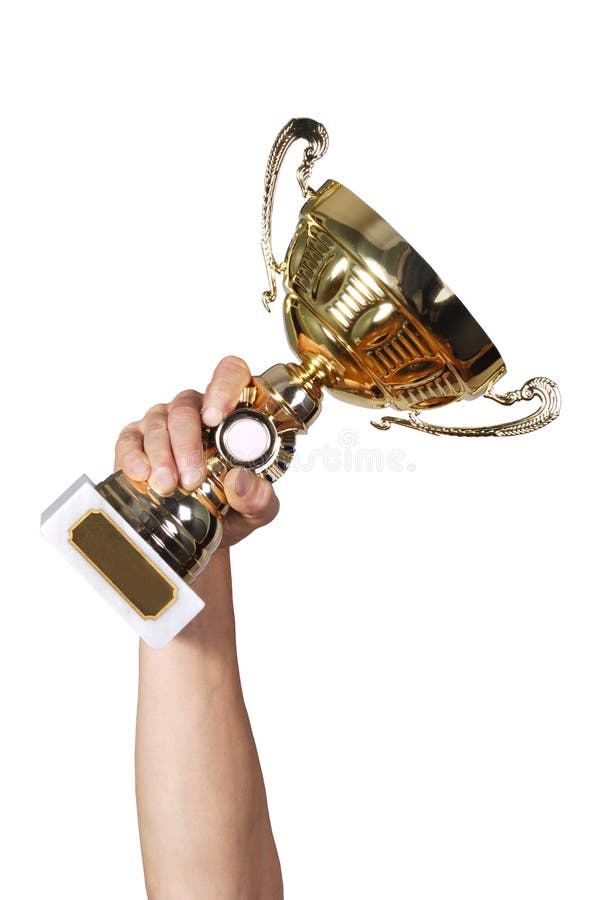 Golden trophy stock images