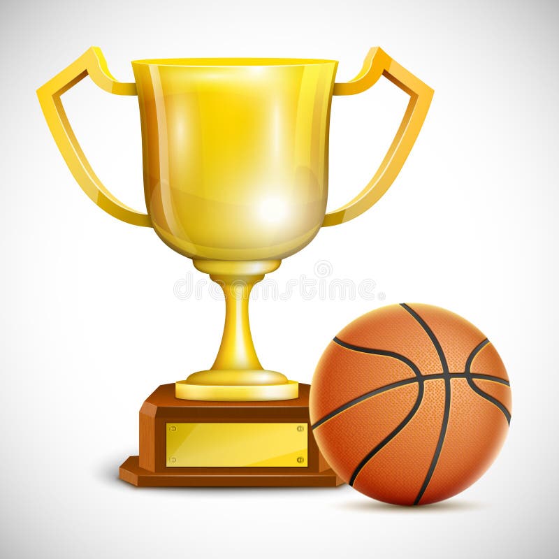 Basketball trophy stock illustration. Illustration of achievement