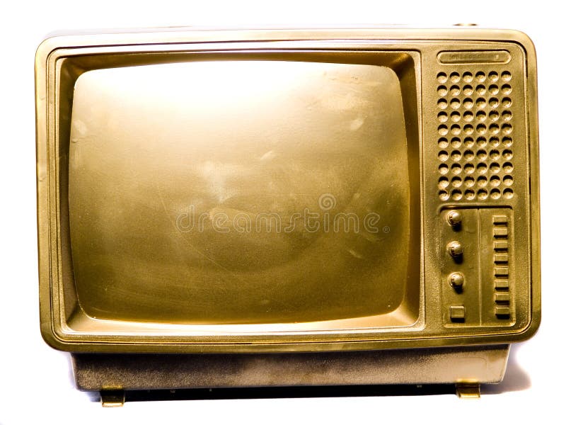 Golden TVset Stock Photo Image 10891330