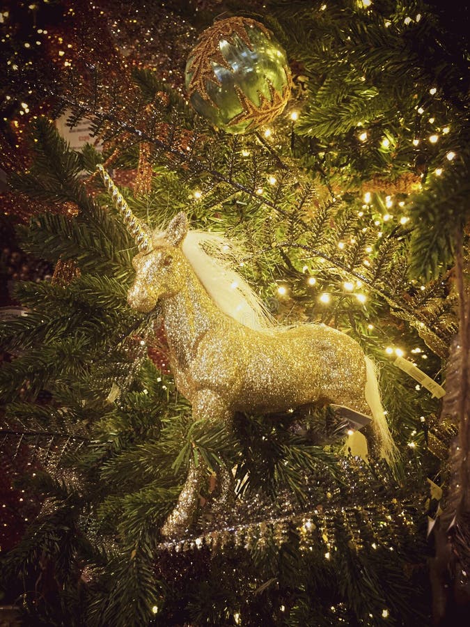 White Porcelain Hanging Unicorn Head Christmas Tree Bauble/Ornament