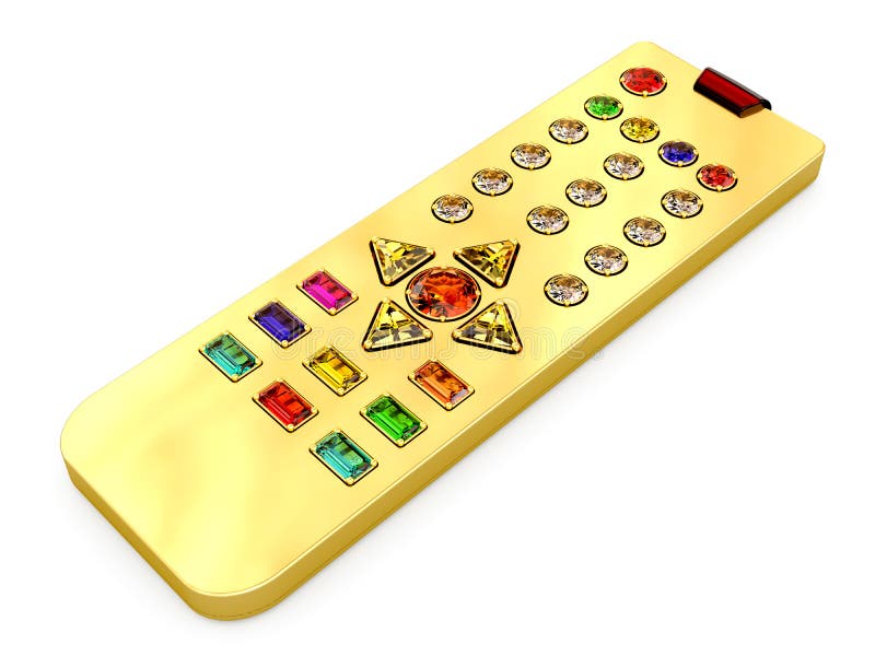 Golden Universal Remote Control Stock Photo Image of keypad
