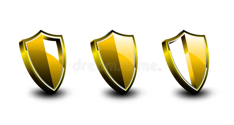 Golden Vector Armor Shield stock vector. Illustration of insignia