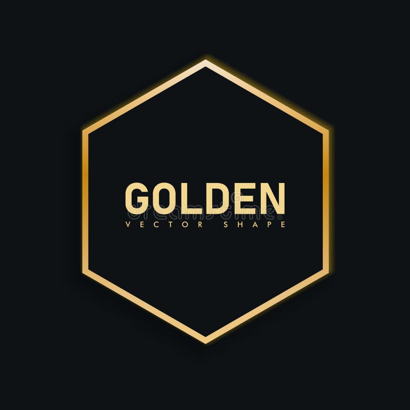 Golden Vector Shape. Vector Flat Illustration Stock Vector