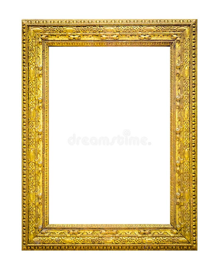 Golden Vertical Isolated Frame Stock Photo Image of golden, template
