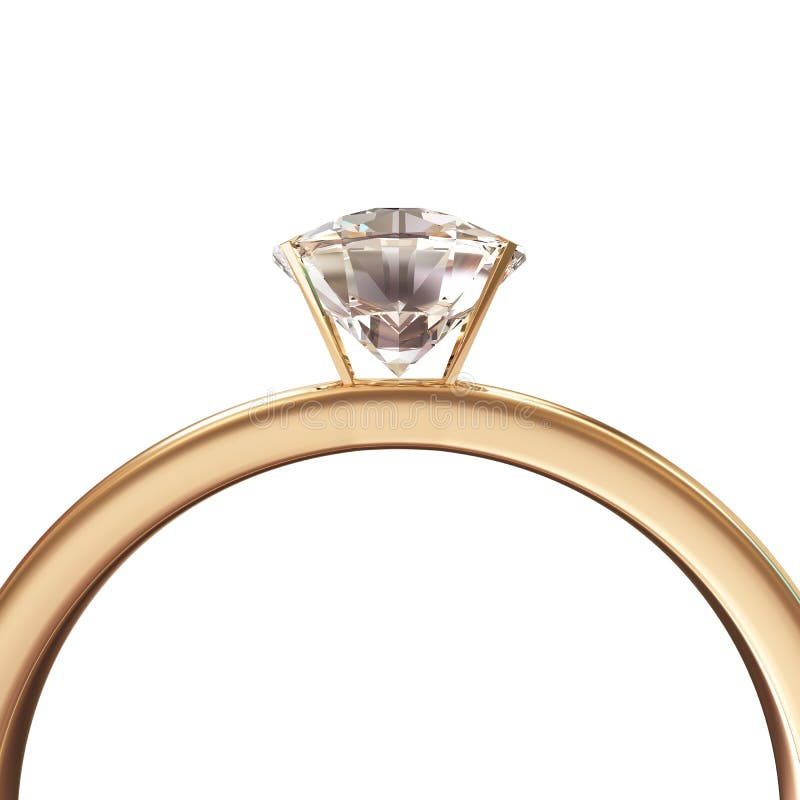 Golden Wedding Ring with Diamond