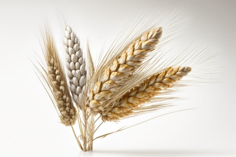 Golden Wheat Field on White Background for Invitations and Posters