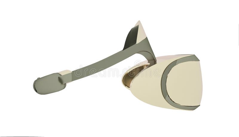 Golden White VR goggles, virtual reality headset, 3d rendering vector illustration Golden White VR goggles, virtual reality headset, 3d rendering vector illustration