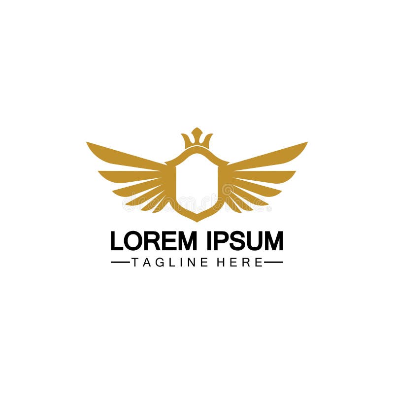 Winged Shield Gold Logo Design Symbol Vector Illustration Vector Stock Vector Illustration Of Logo Design Winged Shield Gold Logo Design Symbol Vector Illustration Vector Stock Vector Illustration Of Logo Design