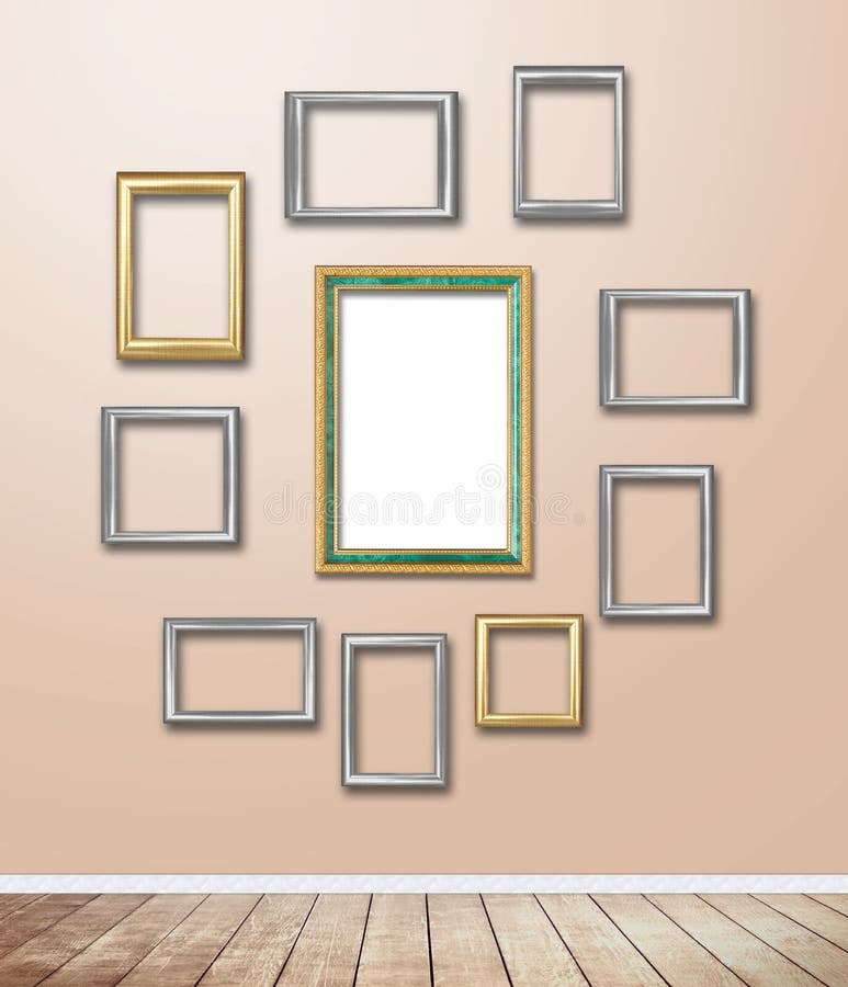 Golden Wood Frame Decor Wallpaper Light Flare Stock Photos - Free