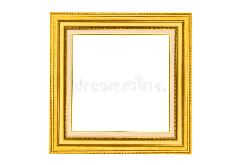 Golden wood picture frame