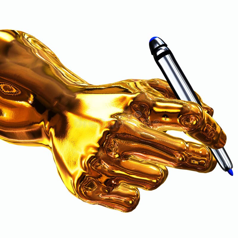 Golden Writer stock illustration