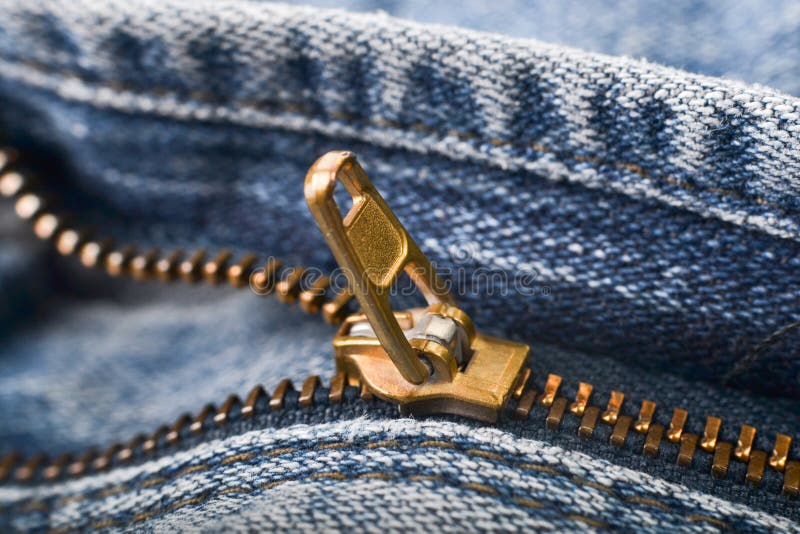 The Golden Zipper stock image. Image of material, golden - 52321879