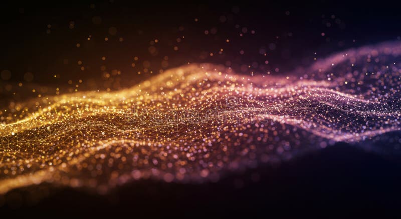Goldene Datenwelle vektor abbildung