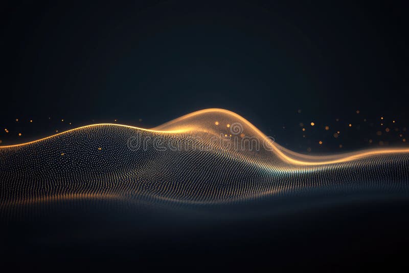 Goldene Datenwelle lizenzfreie abbildung