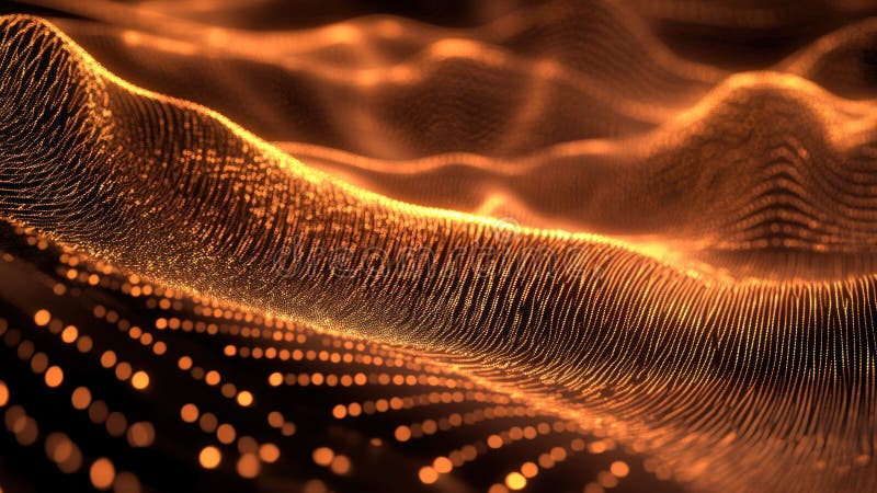 Goldene Datenwellen stock abbildung